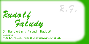 rudolf faludy business card